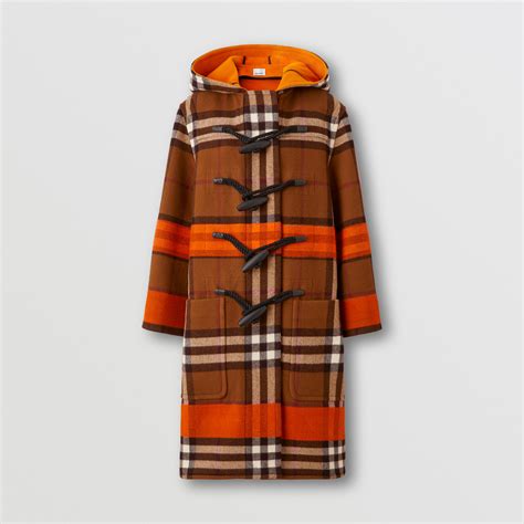 burberry greenwich vintage check wool hooded duffle coat|burberry heritage coat.